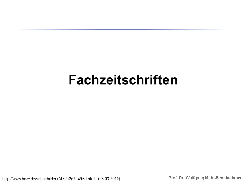 http://www.bdzv.de/schaubilder+M52a2d91496d.html (03.03.2010) Fachzeitschriften